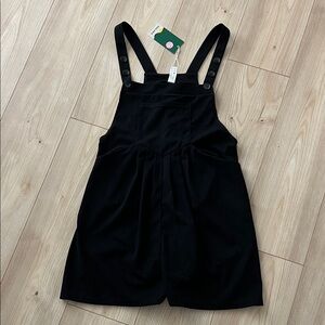 NEW HALARA Black Button Strap Overalls